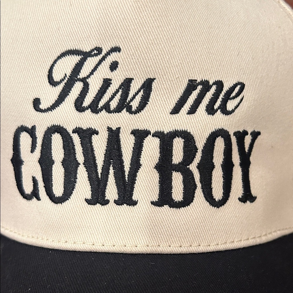 Kiss Me Cowboy Two-Tone Trucker Cap - Picture 9 of 9